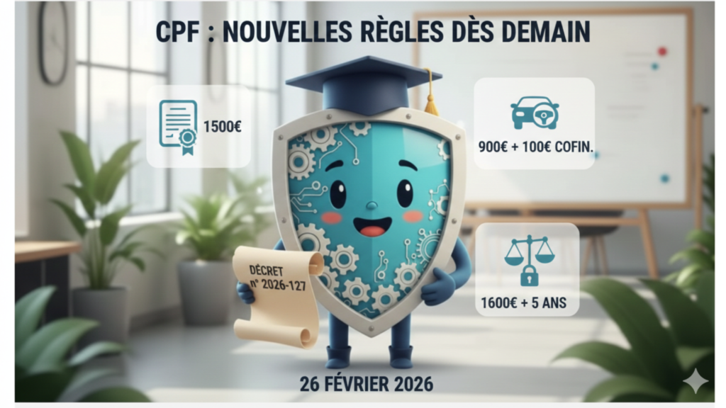 ⚠️ CPF : Ce qui change dès demain 26 février 2026 (Plafonds, Permis, RS et Bilan de Compétences)